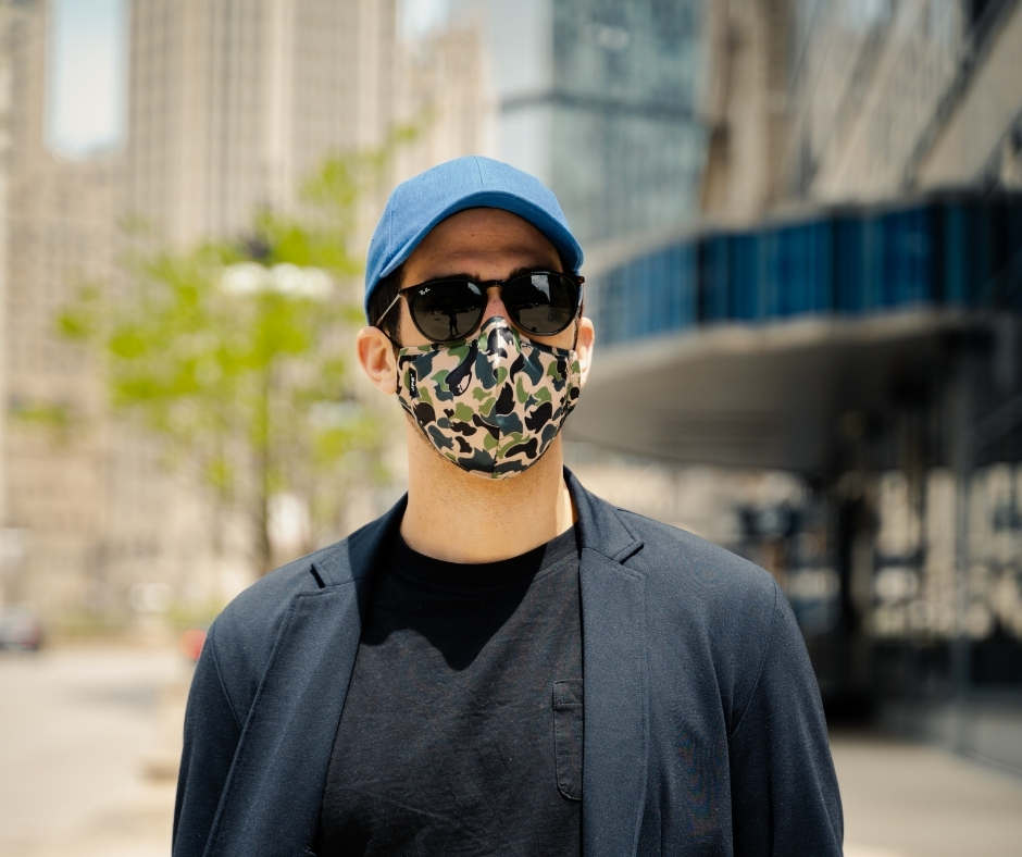 Man Wearing Face Covering Man Wearing Face Covering