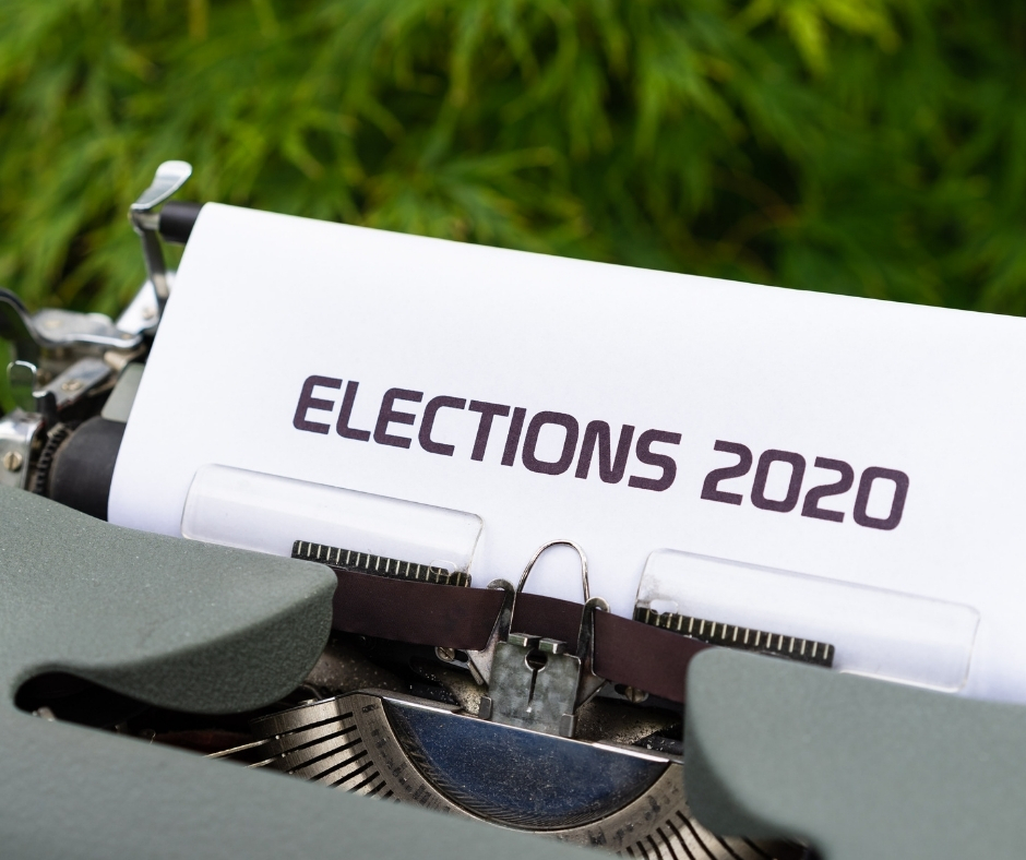 Typewriter With “Elections 2020” Typed Typewriter With "Elections 2020" Typed