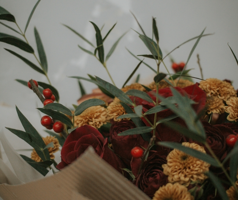 Close Up Of Bouquet Of Flowers Close Up Of Bouquet Of Flowers