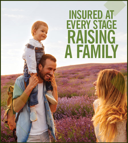 Couple With Child On Dad's Shoulders,Insurance at Every Stage: Raising a Family