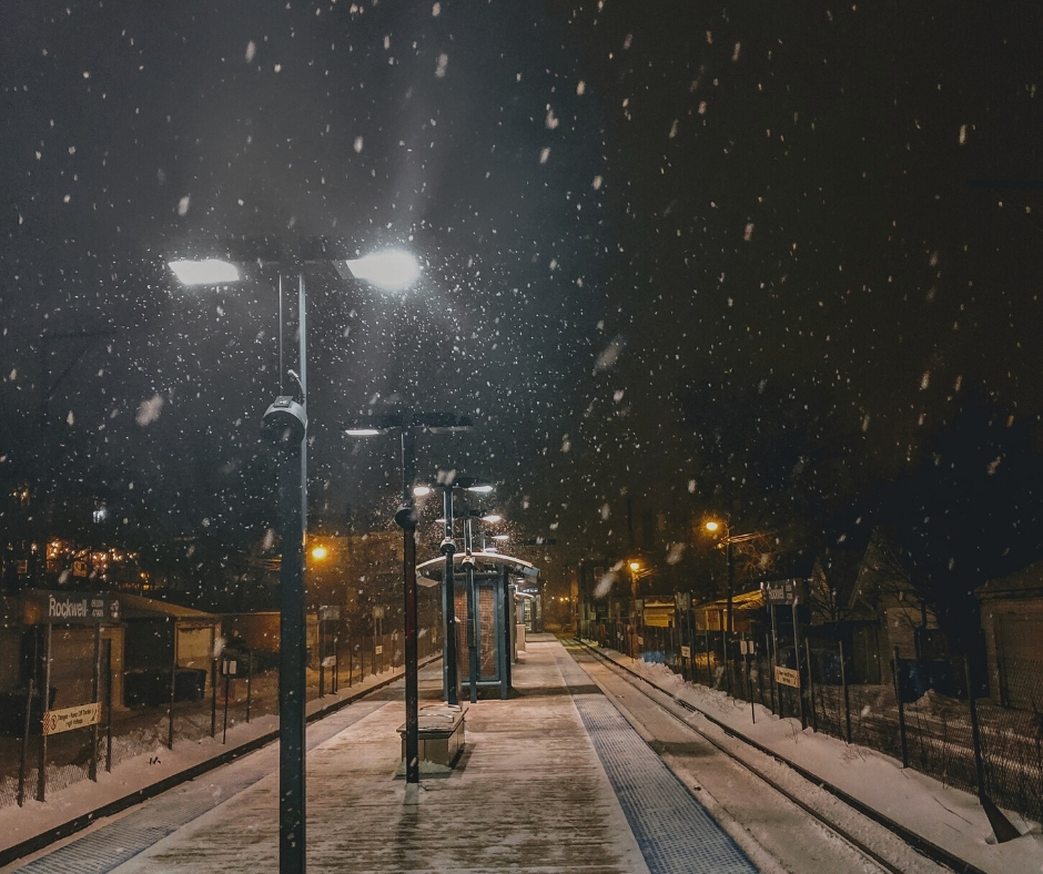 Snowy Train Platform Snowy Train Platform